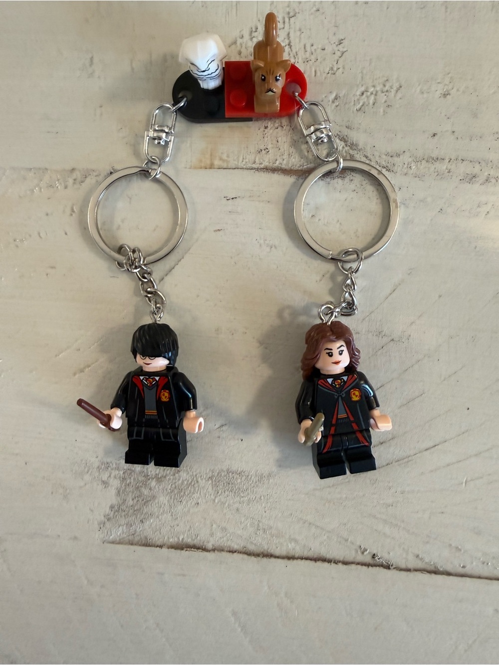Harry Potter Hermione Keychain Set Wizard Minifigure Style Pair